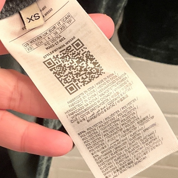 Guess Olga Mini Dress Green Velour Velvet Turtle neck Long sleeve Stretch XS - Picture 10 of 16